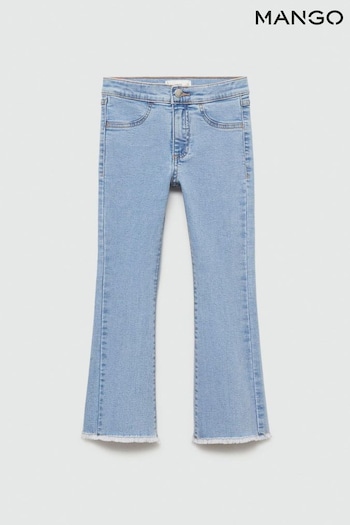 Mango Blue Mid-rise Flared jeans and (E59589) | £20