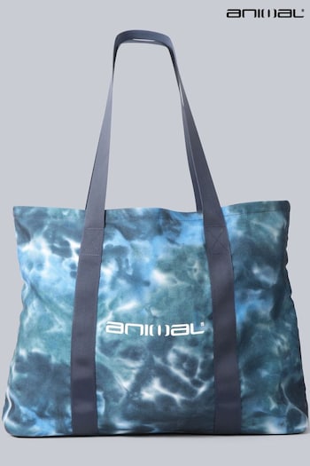 Animal Womens Blue Recycled Beach Bag (E60672) | £30
