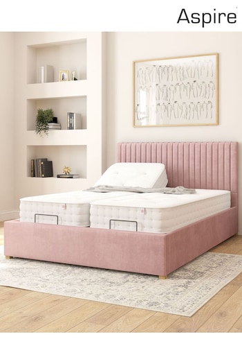 Aspire Furniture Blush Grant Velvet Electric Adjustable Bed With Mattress (E60910) | £1,350 - £2,100