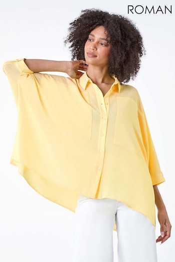 Roman Yellow Relaxed Smart Stretch Shirt (E62050) | £35
