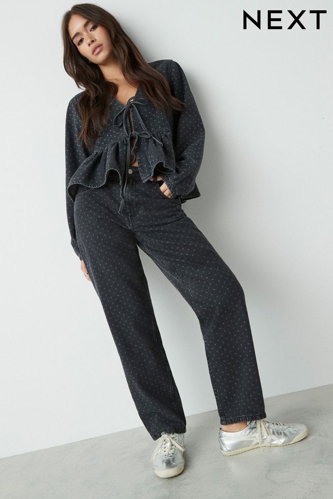 Women s High Waist Straight Fit Jeans Next UK