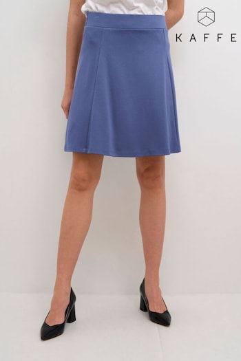 Kaffe Blue Kajolen Above Knee Length Jersey Skirt (E62822) | £35