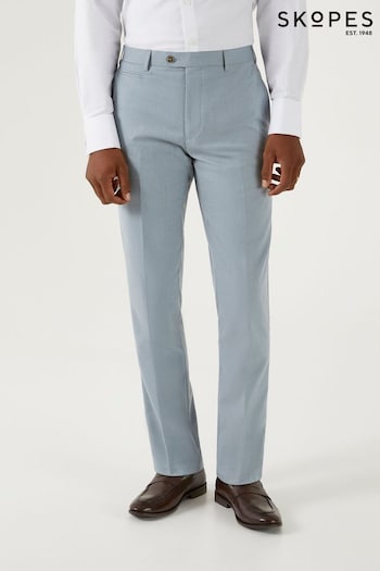 Skopes Mint Blue Sultano Tailored Fit Sustainable Suit Trousers (E63019) | £49