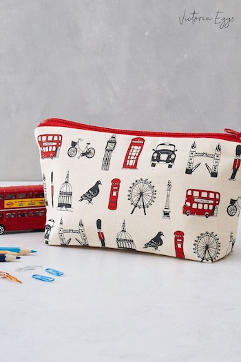 Victoria Eggs Red and Charcoal London Icons Cosmetic Bag London A5 Notebooks 2 Pack (E64628) | £27