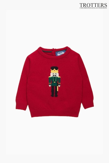 Trotters London Little Red Nutcracker Jumper (E64838) | £54