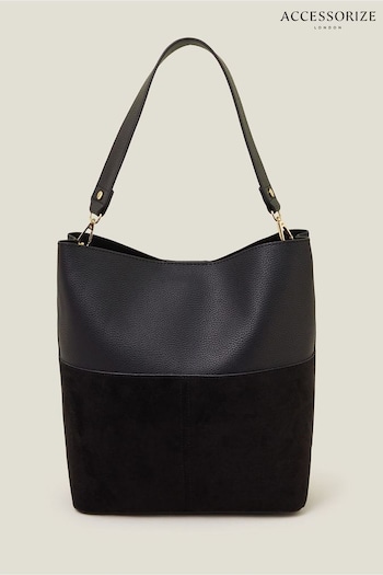 Accessorize Black Bucket Shoulder Bag (E65240) | £35