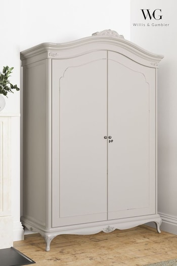 Willis & Gambier Grey Etienne Wooden Double, 1 Drawer Wardrobe (E65608) | £2,320