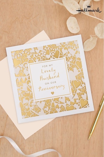 Hallmark Multi Anniversary Card for Husband Laser Cut Pattern (E65834) | £4