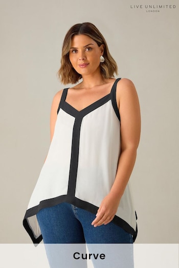 Live Unlimited Curve Mono Hanky Hem Top (E66185) | £49