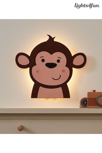 Lights4fun Brown Safari Backlit Wall Light (E66220) | £50