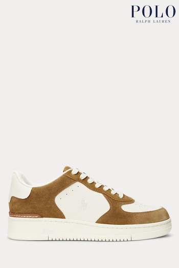 Polo Ralph Lauren Masters Court Leather-Suede Trainers (E66333) | £130