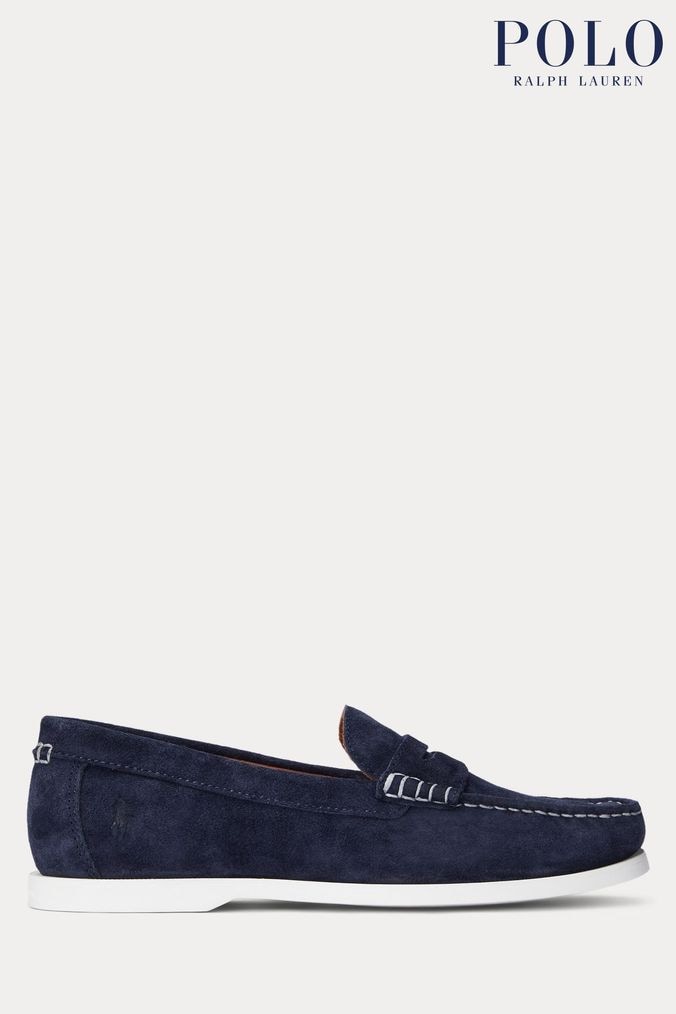 Ralph lauren blue suede loafers store
