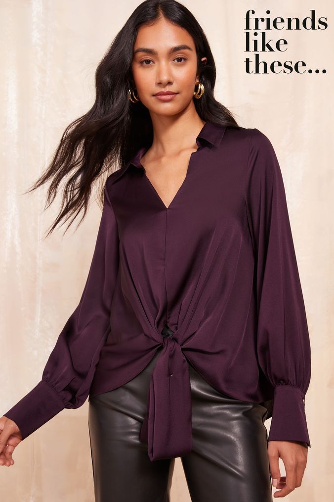Buy Women s Purple Puff Sleeve Tops Online Next UK