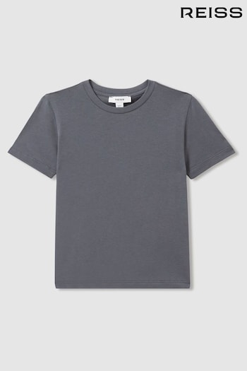 Reiss Washed Airforce Blue Bless 9-13 yrs Cotton Crew Neck T-Shirt (E67143) | £12