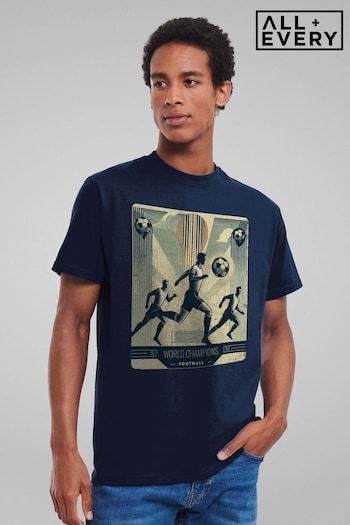 All + Every Blue 1950 World Champions Football Men's T-Shirt (E67332) | £25