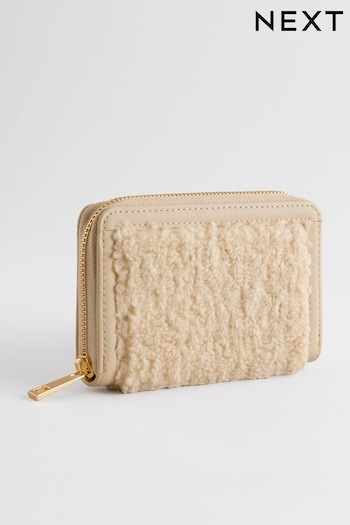 Mink Brown Borg Purse (E67531) | £14