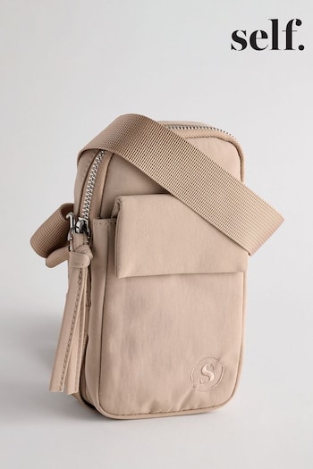 self. Neutral Cross Body Phone Bag (E67537) | £22