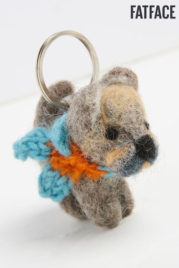 FatFace Grey Felix the Frenchie Felt Keyring (E67857) | £8