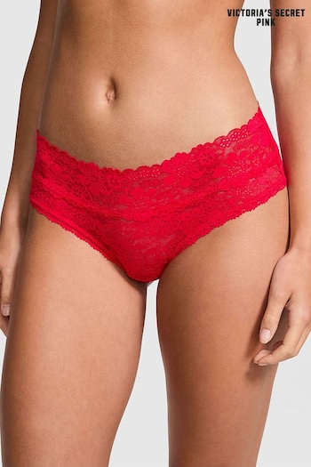 Victoria's Secret PINK Red Pepper Hipster Floral Lace Knickers (E68276) | £9