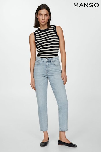 Mango Blue Mom Fit High Waist Alice jeans (E68424) | £36