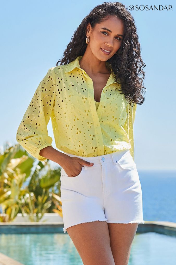 Buy Women s Shirts Yellow Tops Online Next UK