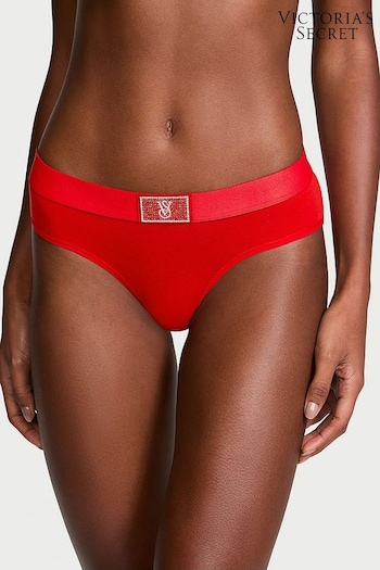 Victoria's Secret Lipstick Red Hipster Logo Shine Patch Knickers (E68908) | £9