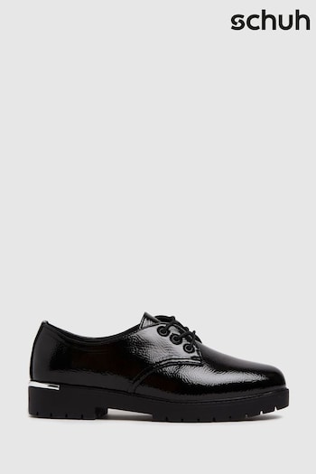 Schuh Lorna Smooth Sole Black Loafers (E69240) | £35