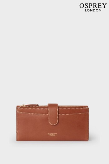 OSPREY LONDON The Vintage Savanna Leather Matinee Brown Purse (E69278) | £65