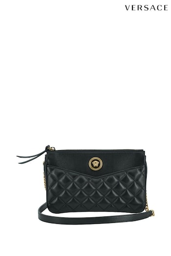 Versace Black Versace Black Lamb Leather Pouch Crossbody Bag (E69533) | £1,165
