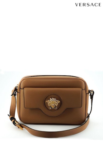 Versace Calf Leather Camera Shoulder Brown Bag (E69556) | £1,625