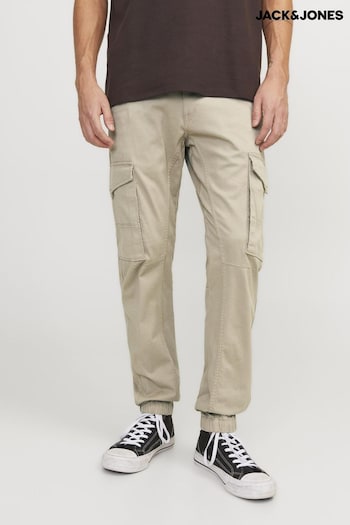 JACK & JONES Natural Slim Fit Cargo Trousers (E69621) | £45