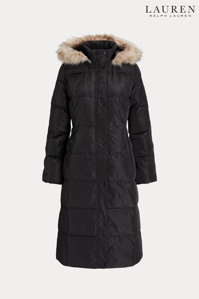 Buy Women s Black Lauren Ralph Lauren Coatsandjackets Online Next UK
