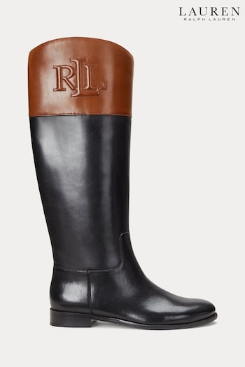 Lauren Ralph Lauren Justine Two-Tone Leather Riding Boots (E69790) | £269