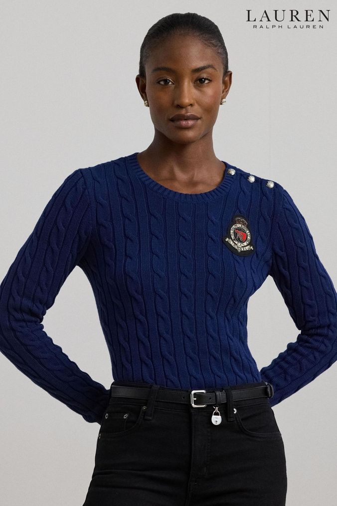 Buy Women s Jumpers Lauren Ralph Lauren Long Sleeve Knitwear Online Next UK