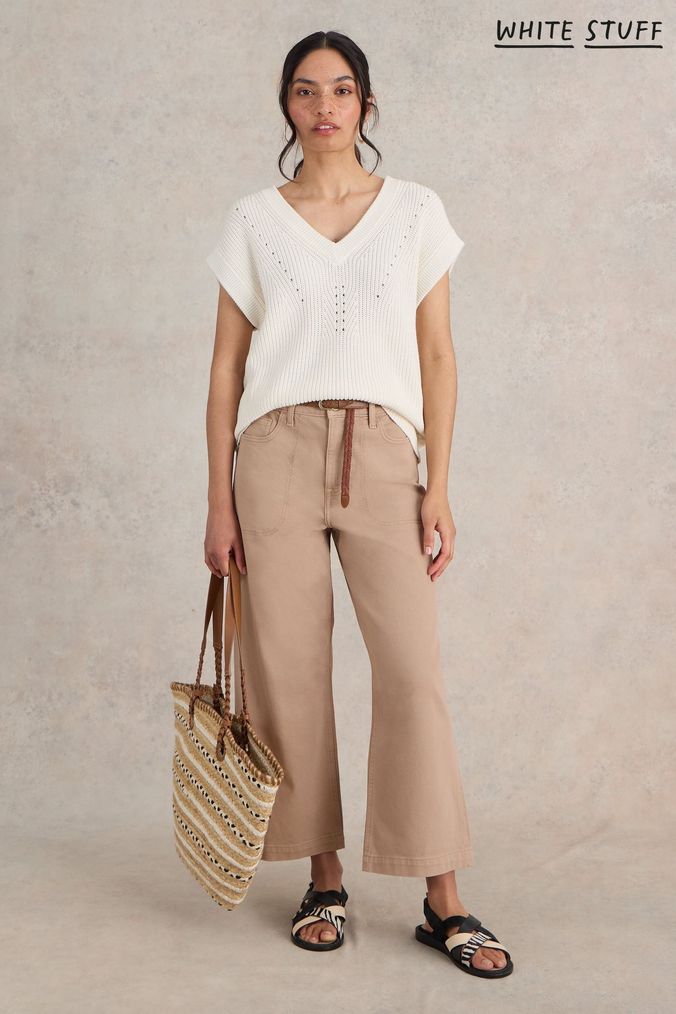 Next white cropped jeans deals