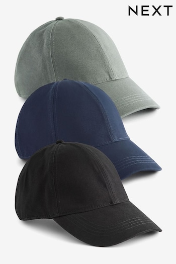 Black/Grey/Navy Blue Caps 3 Pack (E70036) | £27