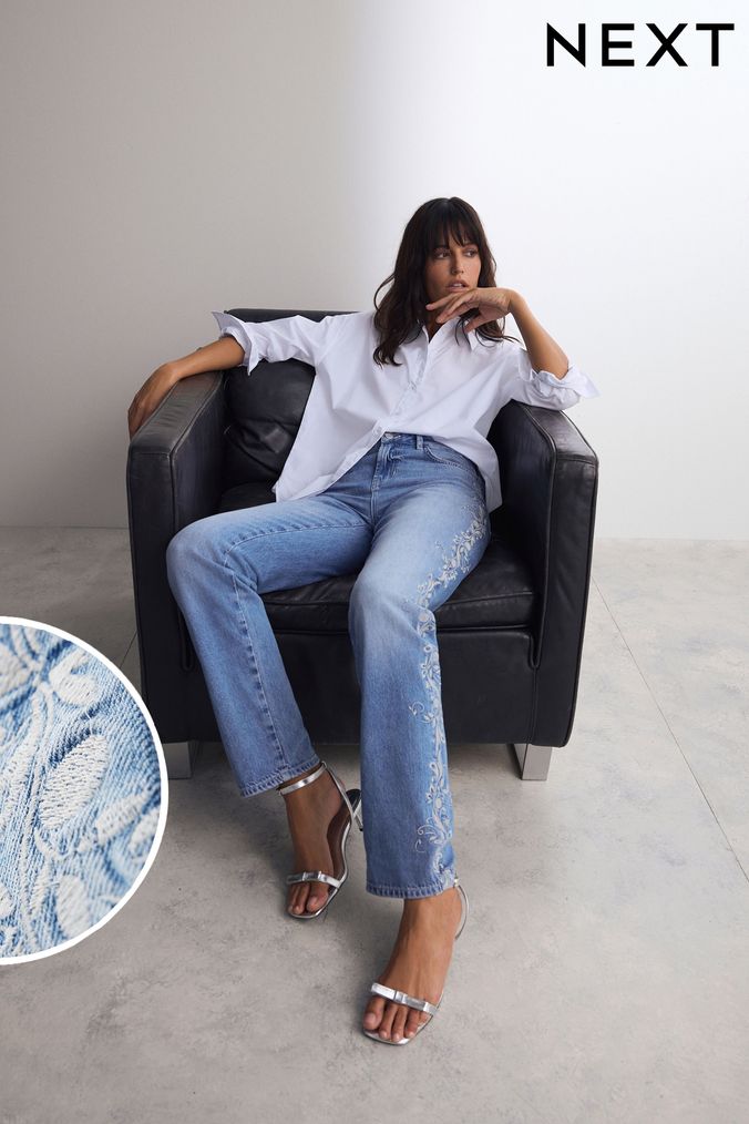 Buy Women s Straight Jeans Online Next UK