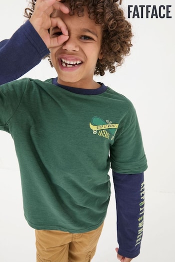 FatA5232107 Green Skate Layered T-Shirt (E70599) | £14