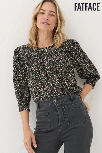 FatFace Shelley Black Ditsy Marks Blouse (E70709) | £42