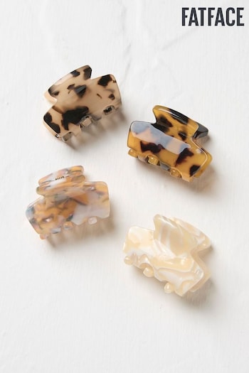 FatFace Brown 4 Pack Resin Claw Clips (E70719) | £14