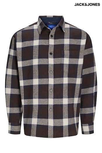 JACK & JONES Blue Relaxed Fit Flannel Shirt (E70753) | £0