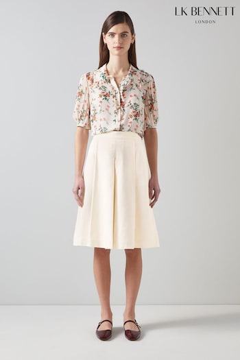 LK Bennett Cream Soft Tailored Skirt (E70822) | £169