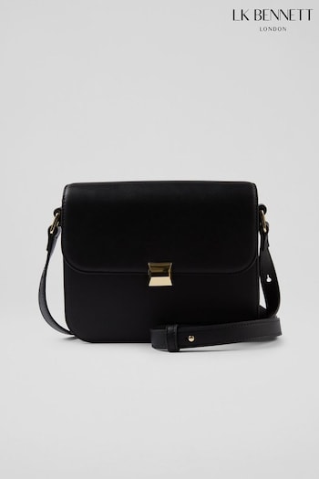 LK Bennett Black Lock Cross-Body Othelia Shoulder Bag (E70862) | £189