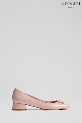 LK Bennett Pink Aurelie Grosgrain Ballerina Court shoes Dawn (E70866) | £279