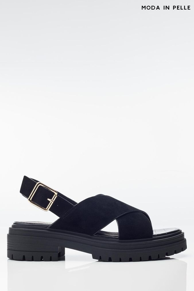 Buy Women s Sandals UK 4 EU 37 Black Moda In Pelle Slingback Leather Footwear Online Dunk Low sneakers White Black AspennigeriaShops