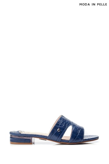 Moda in Pelle Blue Murah M-Band Slider Sandals (E70891) | £79