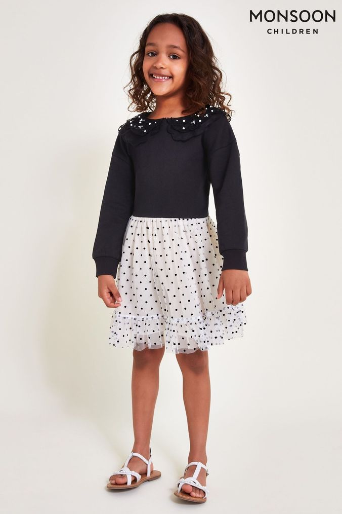 Polka dot dress girls top