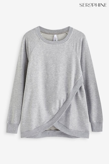 Seraphine Grey Front Wrap Sweatshirt (E71597) | £59