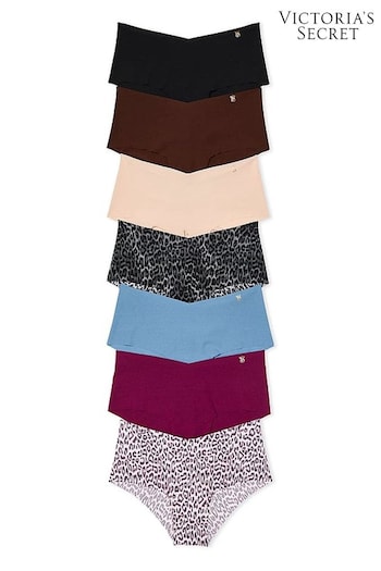 Victoria's Secret Nude/Brown/Leopard/Black/Blue Cheeky 7 Pack Knickers (E72015) | £35