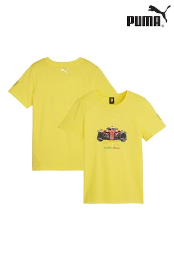 Puma Yellow Kids Scuderia Ferrari Race Graphic T-Shirt (E72261) | £38